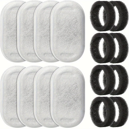8PCS Cat Water Fountain Replacement Filters - for Clean Drinking Water - Fits Multiple Models Ideal for Small Animals Dispenser